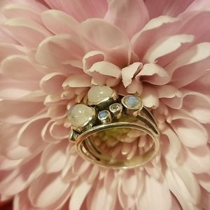 Sterling Silver and moonstone ring